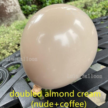 Stevvex nude cream balloon close-up from 138-pc coffee brown skin tones balloon arch garland kit on Tampa Home & Garden Store