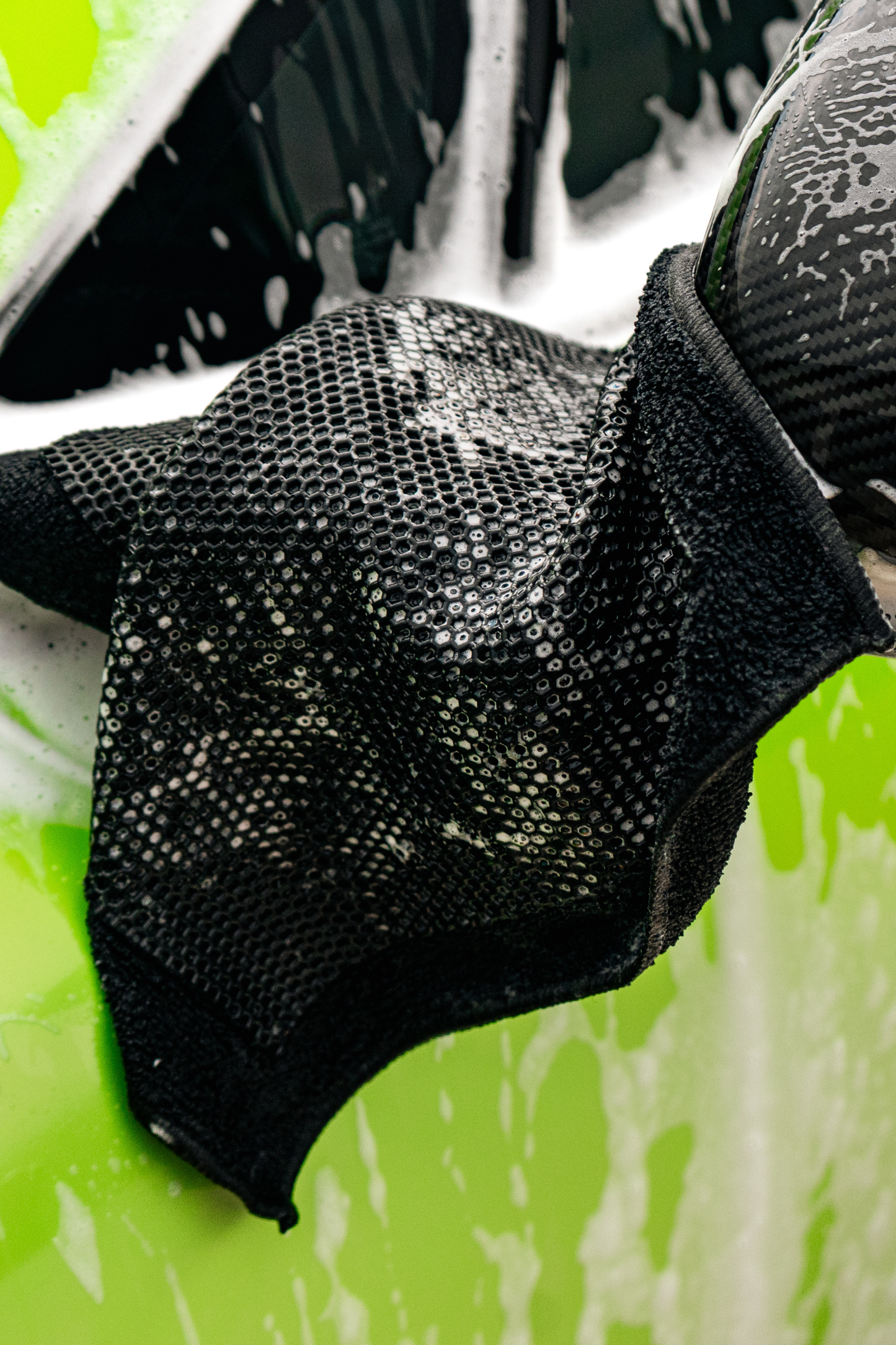 Blackline Car Care synthetic clay towel with hex mesh pattern black on Tampa Home & Garden Store