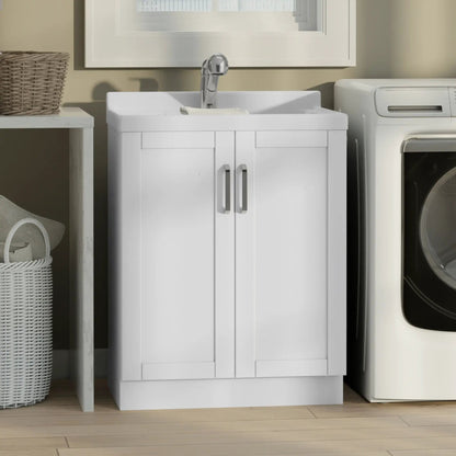 Kyle laundry cabinet with white sink and chrome faucet, Unique Piece Furniture on Tampa Home & Garden Store
