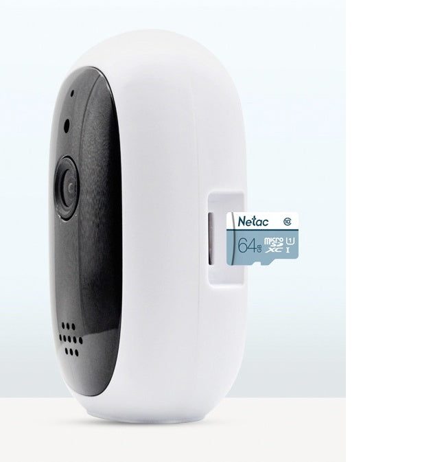 Security network camera in white housing with black front panel and lens, 64GB microSD card on Tampa Home & Garden Store