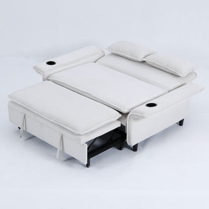 Modern Fabric Sofa And Bed With Adjustable Arms