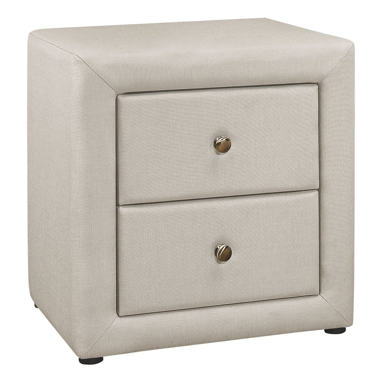 Nightstand With Upholstered Drawer For Bedroom