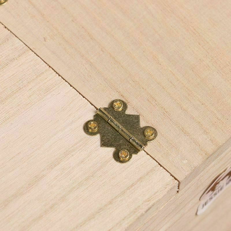 Wooden birdhouse with brass hinge and screws on light pine wood on Tampa Home & Garden Store
