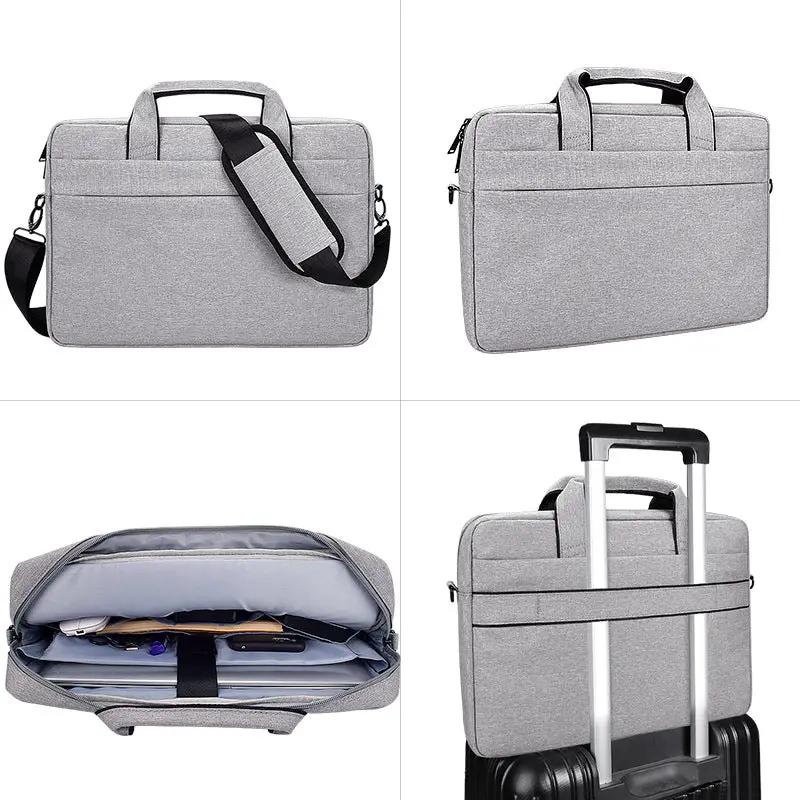 Laptop bag FLIPSTYLEZLLC gray fabric shoulder bag with top handles and detachable strap on Tampa Home & Garden Store