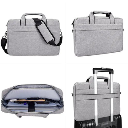 Laptop bag FLIPSTYLEZLLC gray fabric shoulder bag with top handles and detachable strap on Tampa Home & Garden Store