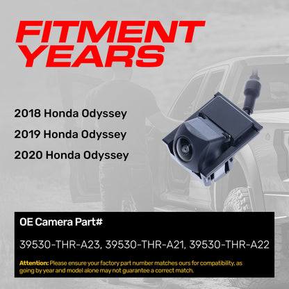 Master Tailgaters Honda Odyssey 2018-2020 backup camera OE replacement 39530-THR-A21/A22/A23 on Tampa Home & Garden Store