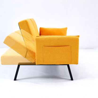 Compact Foldable Sofa Bed and Cup Holder