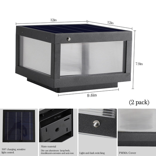 Solar Wall Lamp With Dimmable LED Aluminium - Tampa Home & Garden Store