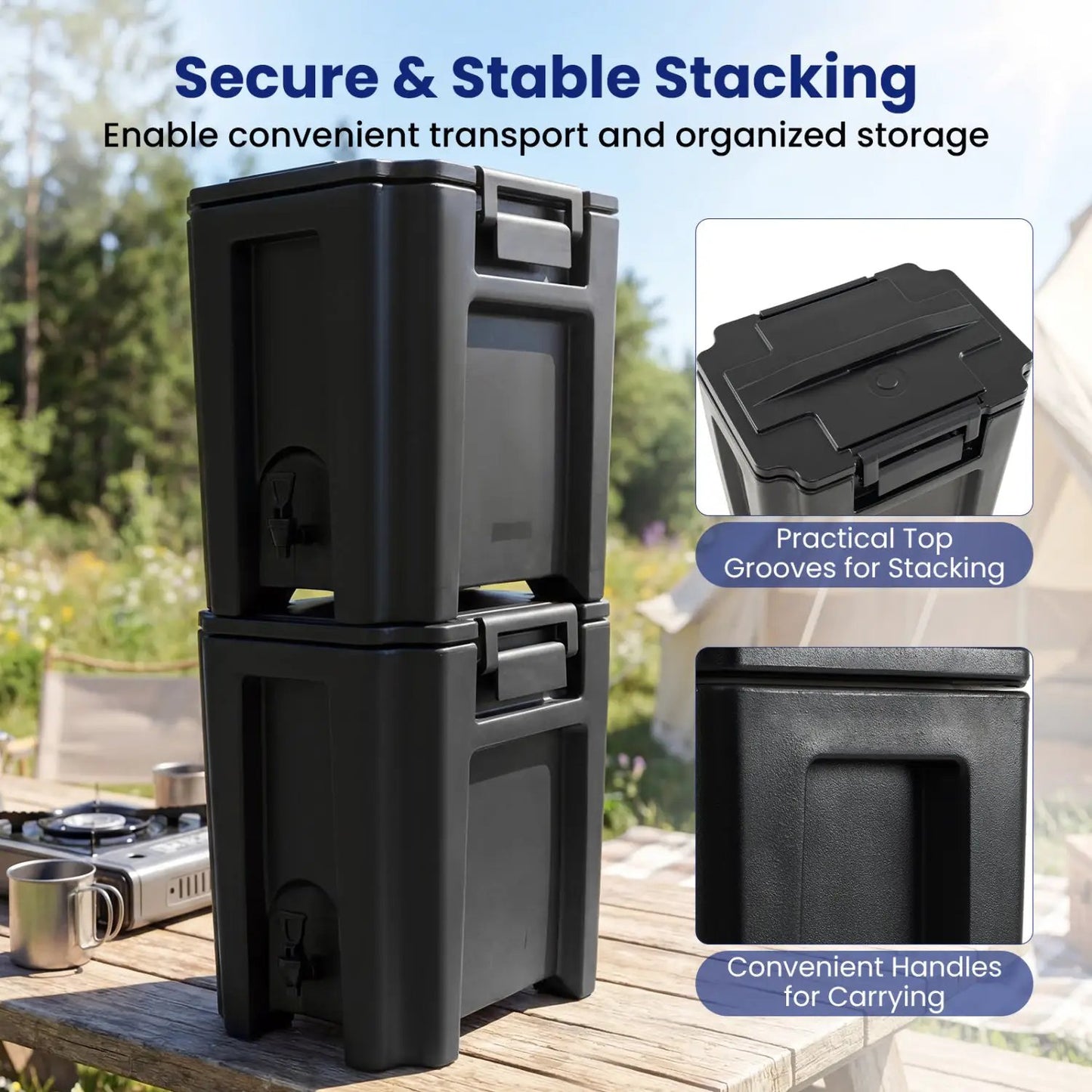 13.2 Gal Insulated Beverage Dispenser with Faucet