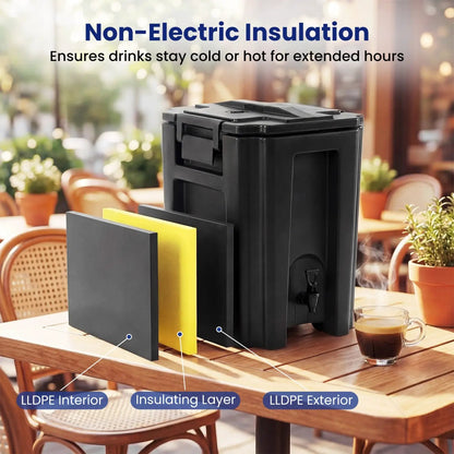 13.2 Gal Insulated Beverage Dispenser with Faucet