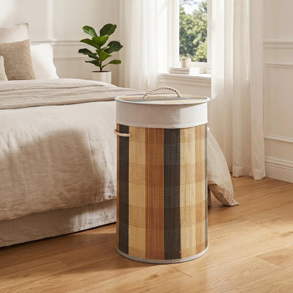 13.2 Gallon Bamboo Laundry Hamper With Liner