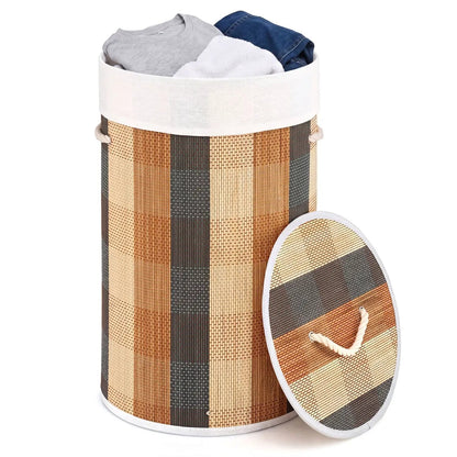 13.2 Gallon Bamboo Laundry Hamper With Liner