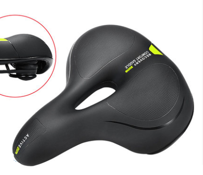 Stevvex bicycle saddle black unisex memory foam dual shock absorber waterproof wide seat on Tampa Home & Garden Store