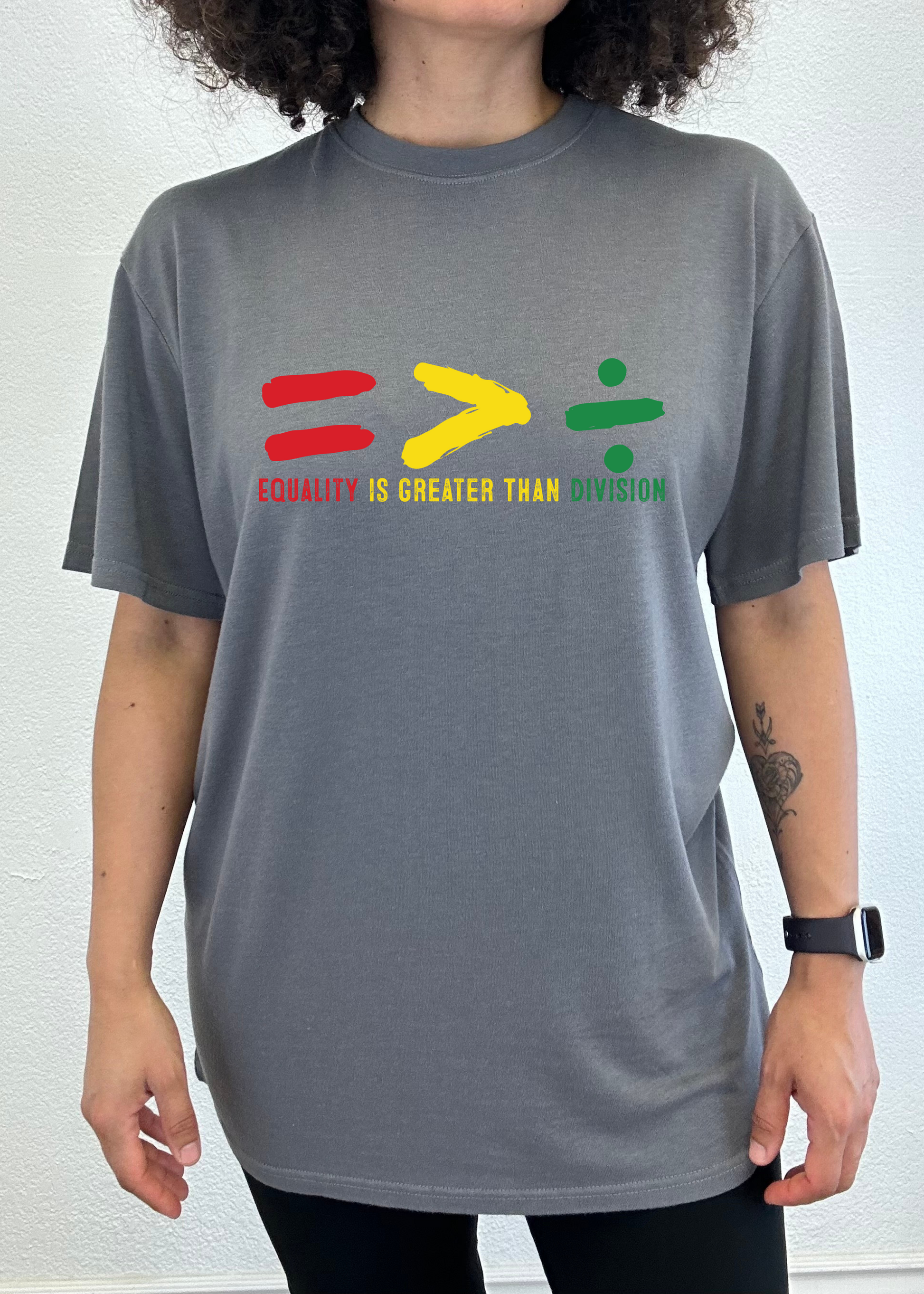 Black History Month unisex bamboo/cotton graphic T-shirt by Spun Bamboo in gray on Tampa Home & Garden Store