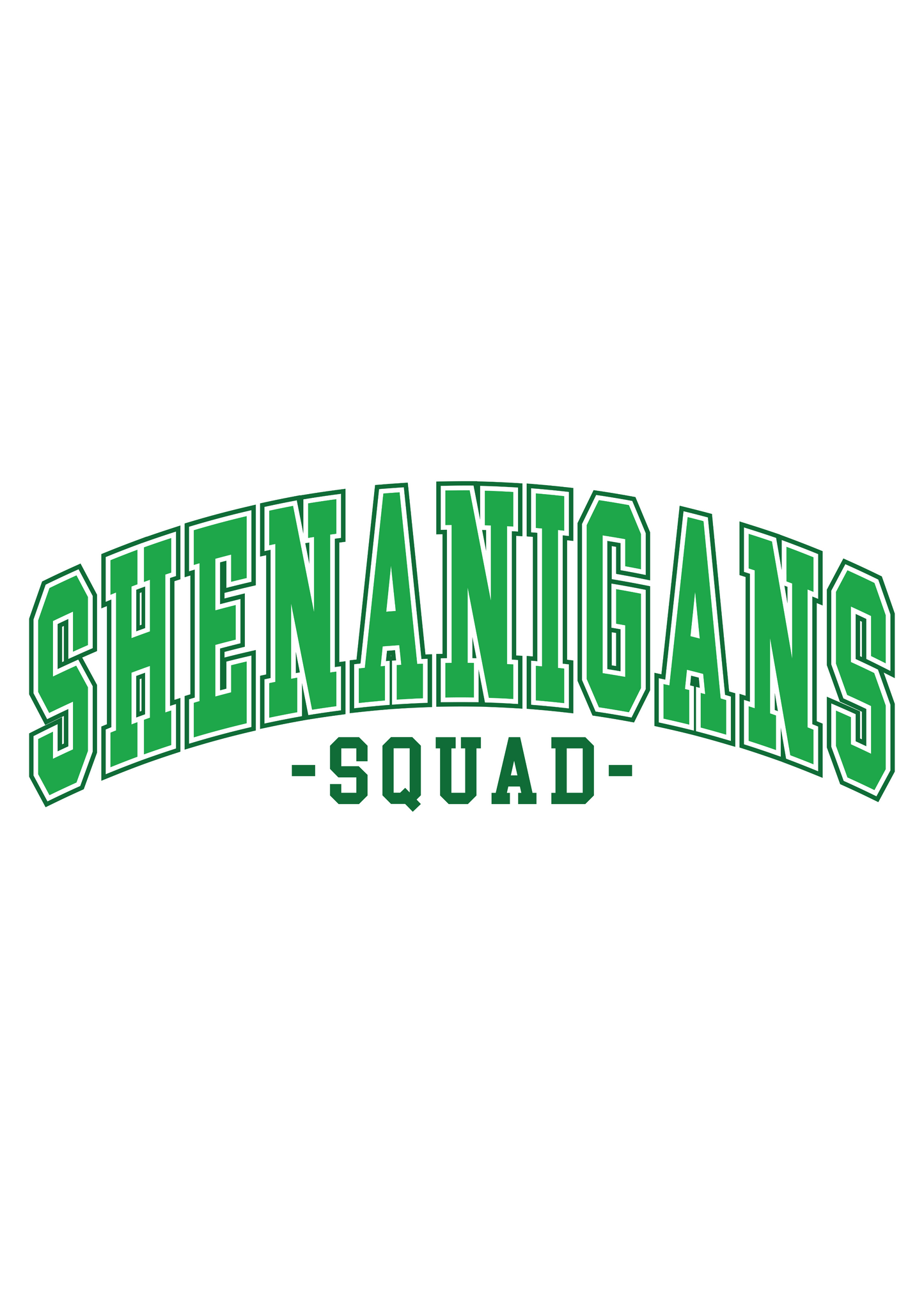 Shenanigans Squad T-shirt bamboo/cotton green text by Spun Bamboo on Tampa Home & Garden Store
