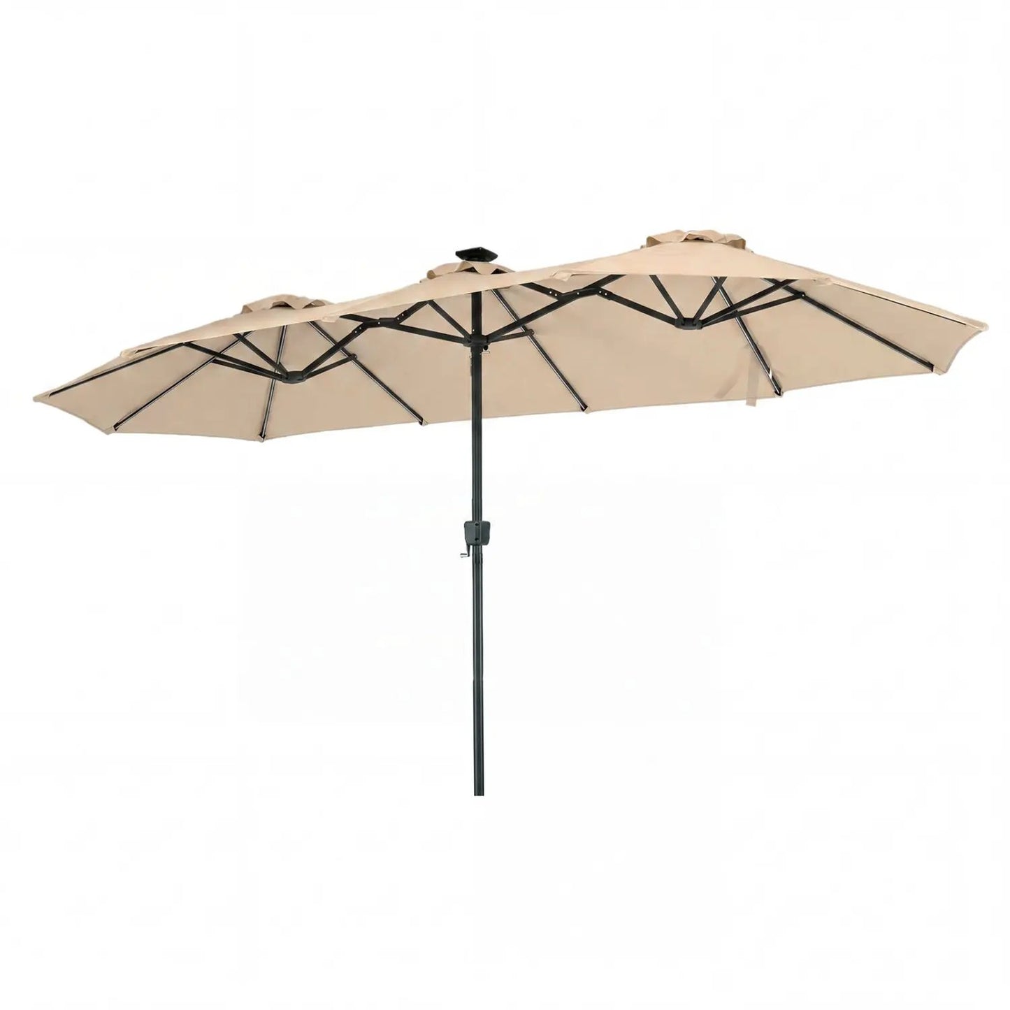 13 Ft Double Sided Patio Umbrella With Led Lights
