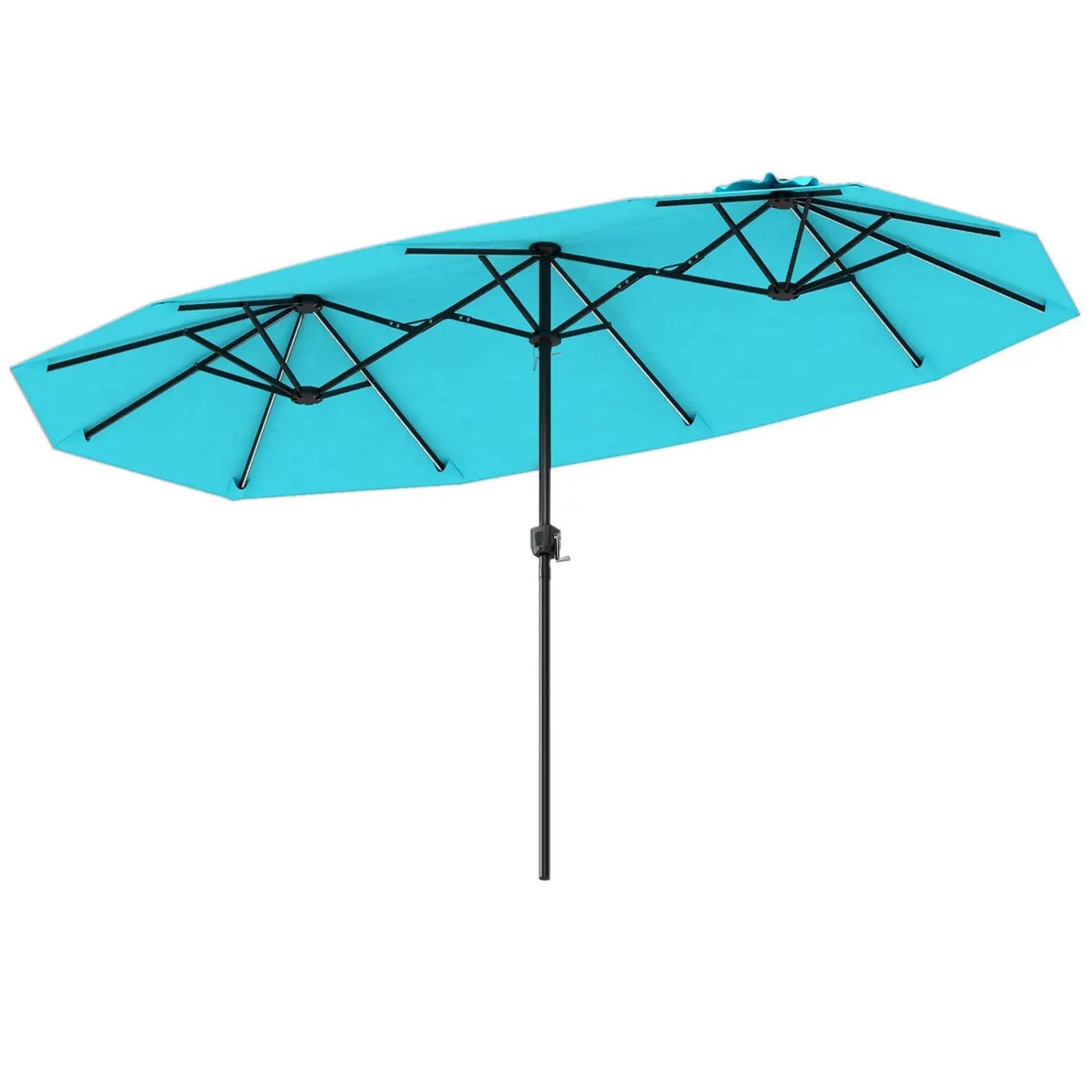 13 Ft Double Sided Patio Umbrella With Led Lights