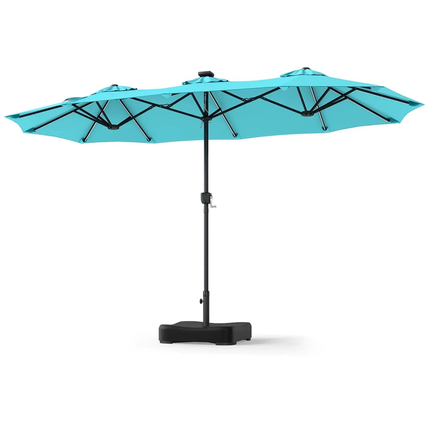 13 Ft Double Sided Patio Umbrella with Led Lights