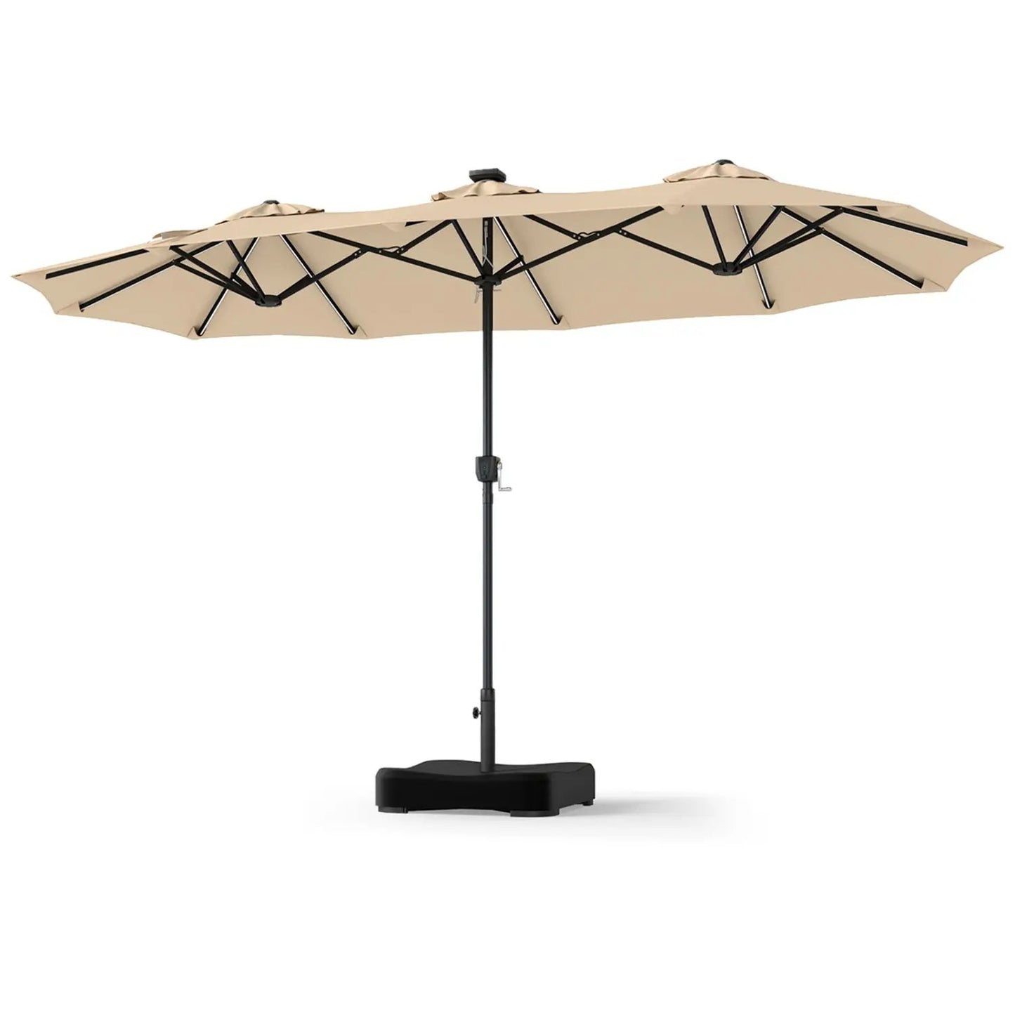 13 Ft Double Sided Patio Umbrella with Led Lights