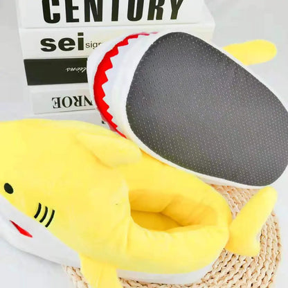 Warm Shark Womens Plush Slippers For Home Comfort