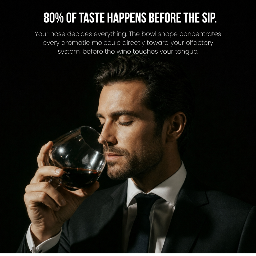 Kami Rotating Crystal Wine Glass with Coaster