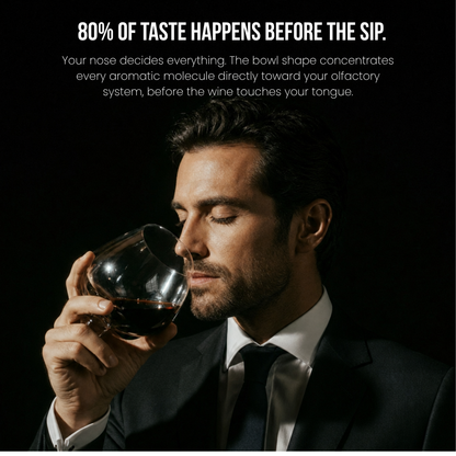 Kami Rotating Crystal Wine Glass with Coaster