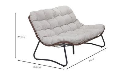 Outdoor Patio Loveseat and Luxury Cushions