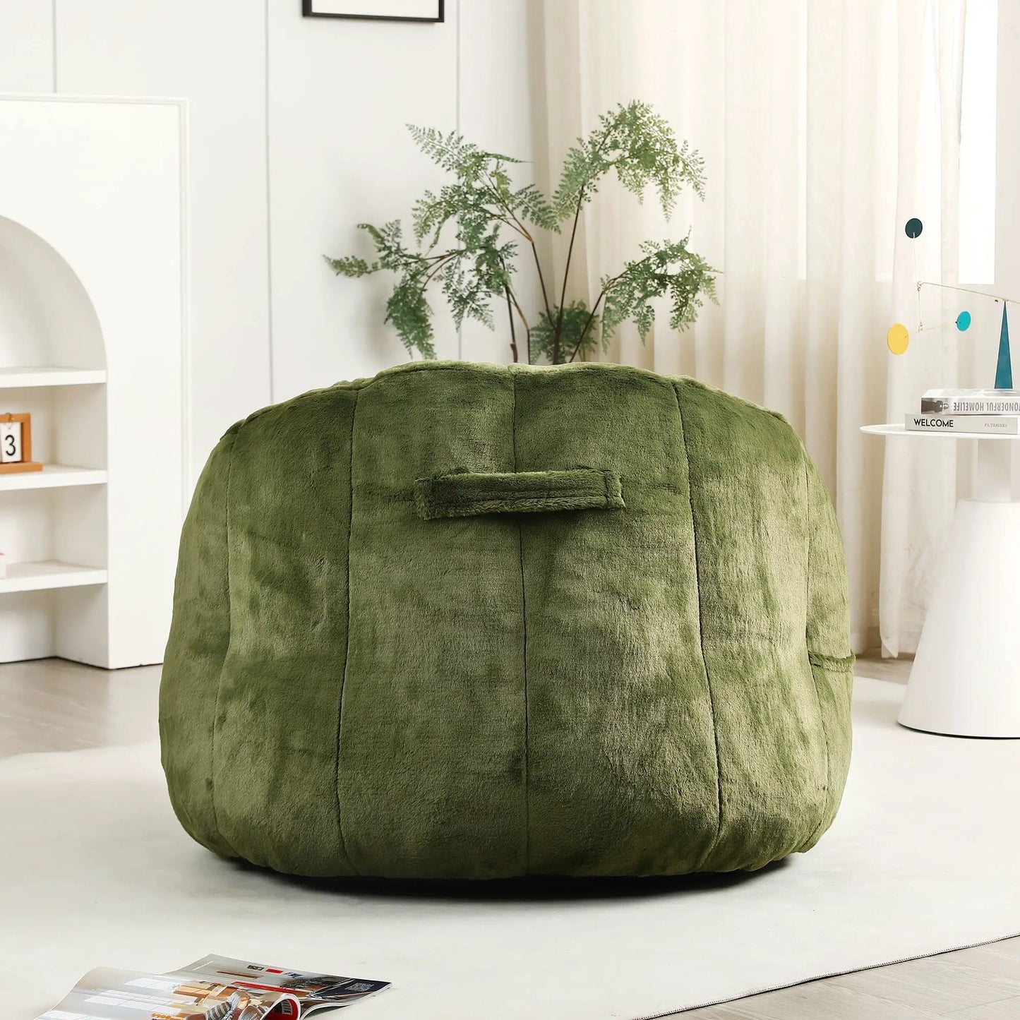 Beanbag Chair with Armrests High Density Foam