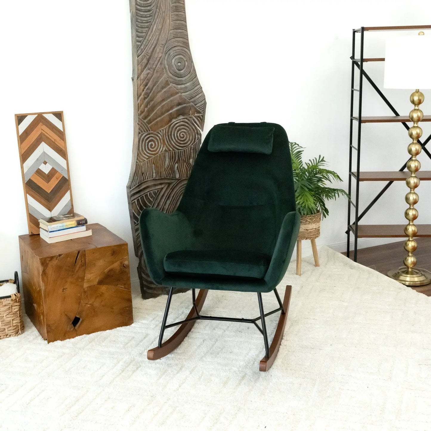 Chel Mid Century Modern Rocking Chair Lounge