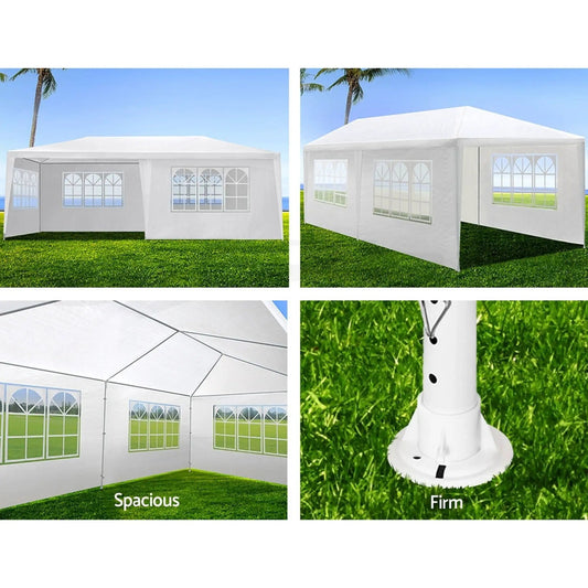 Wedding party canopy tent white with removable arched-window sidewalls Unique Piece Furniture on Tampa Home & Garden Store