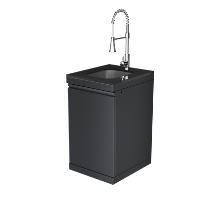 Outdoor Stainless Steel Sink and Granite Top