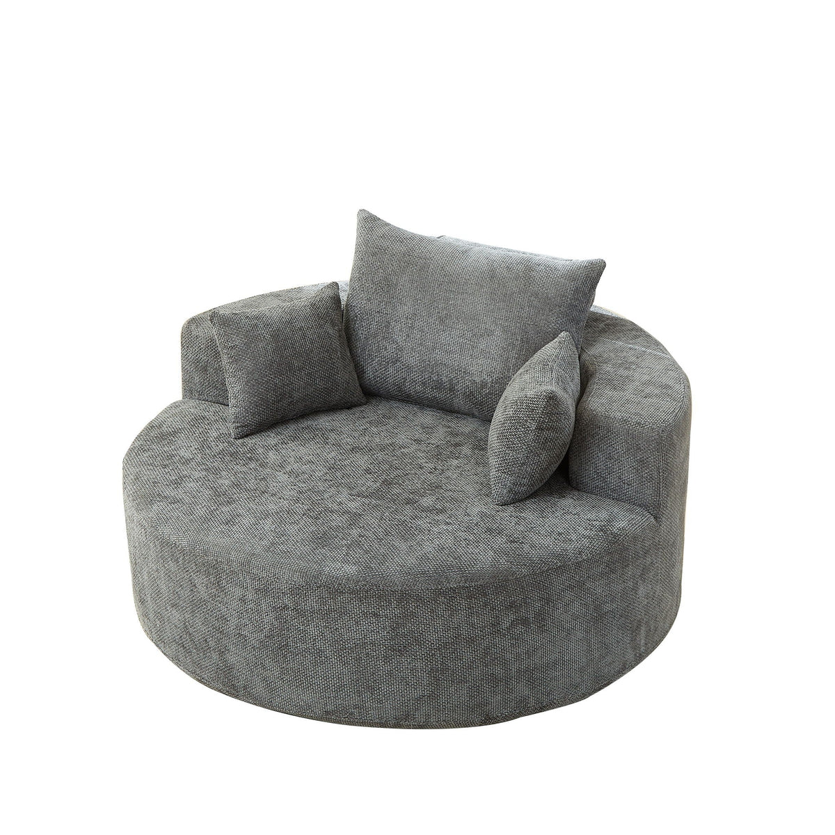 Gray Chenille Sleeper Chair for Living Room