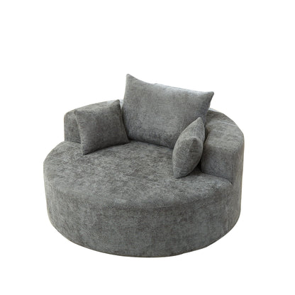 Gray Chenille Sleeper Chair for Living Room