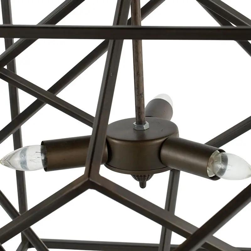 3-light metal chandelier in bronze with adjustable chain by Unique Piece Furniture on Tampa Home & Garden Store