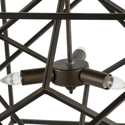 3-light metal chandelier in bronze with adjustable chain by Unique Piece Furniture on Tampa Home & Garden Store
