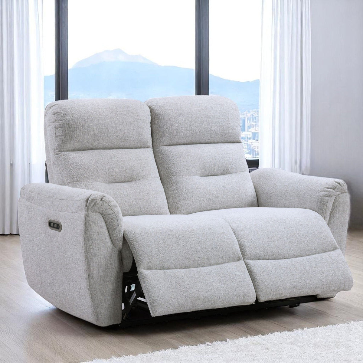 Power Motion Loveseat with USB Port in gray chenille by HouseOfZazla on Tampa Home & Garden Store