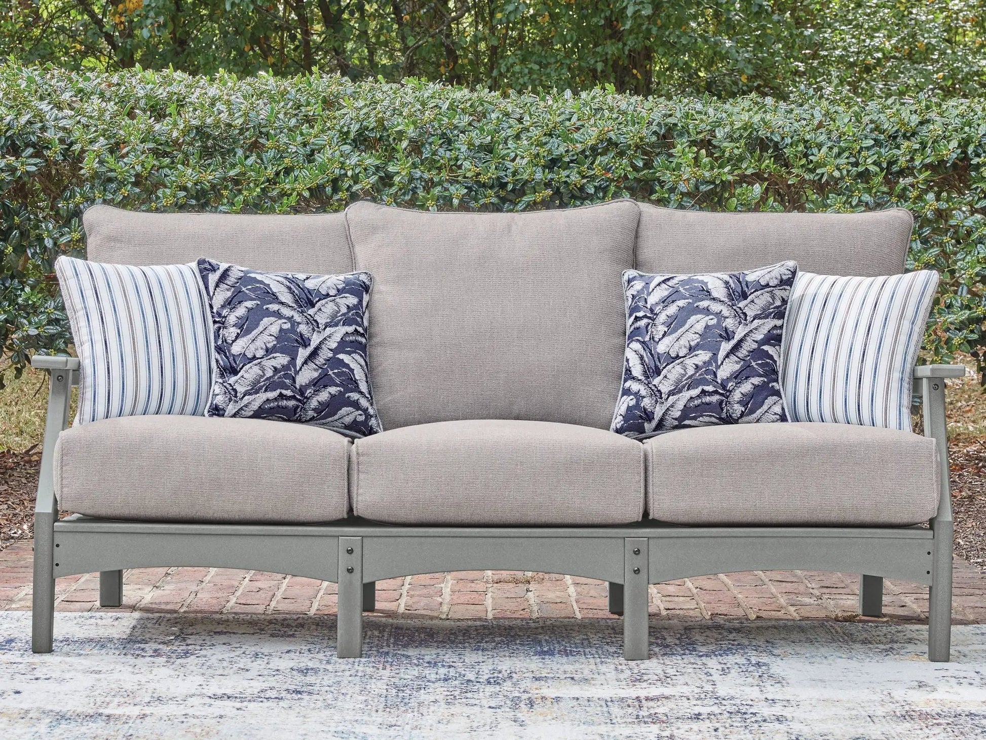 Cove Beach sofa gray fabric with 4 cushions Unique Piece Furniture on Tampa Home & Garden Store