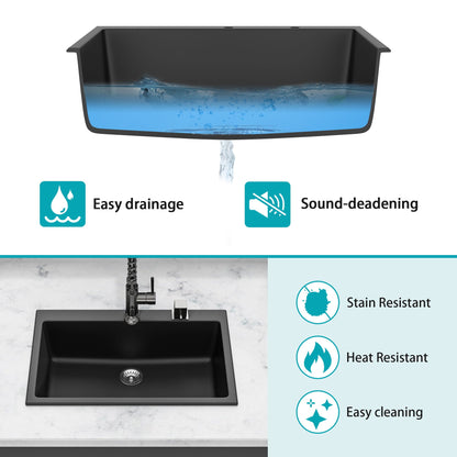 Quartz and Granite Composite Kitchen Sink