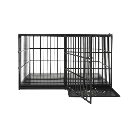 Extra Large Heavy Duty Dog Crate with Removable Pans, black metal cage on Tampa Home & Garden Store