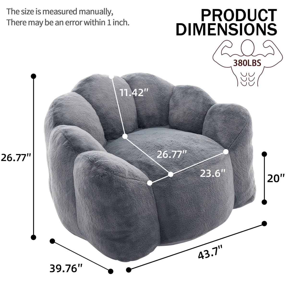 Elegant Lotus Style Pull Down Sofa with Legs