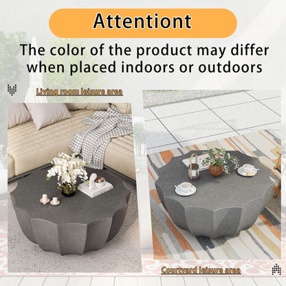 Modern Round Coffee Table for Patio or Deck