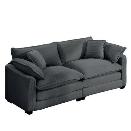 Modern 2 Seater Loveseat with 4 Pillows Elegance