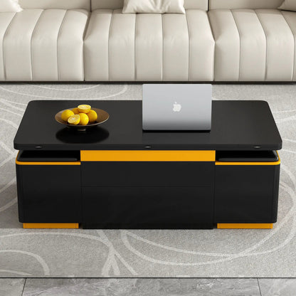 Lift Top Coffee Table with Storage Stools