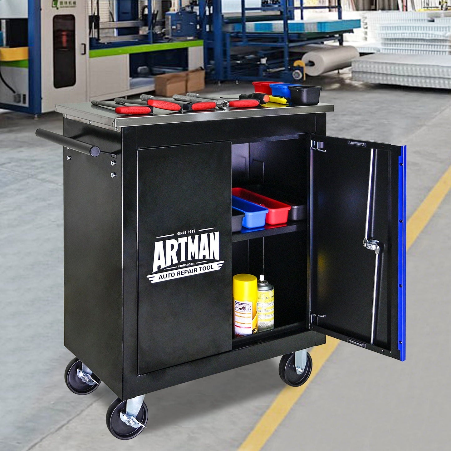 Portable and Lockable Double Door Steel Locker