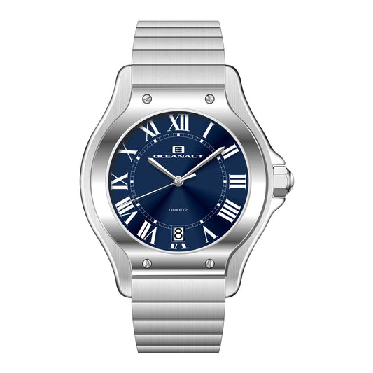 Oceanaut women's Rayonner watch with blue dial, Roman numerals, and stainless steel bracelet on Tampa Home & Garden Store