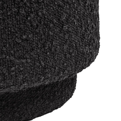 Fuji mushroom footstool ottoman in black boucle upholstery by Unique Piece Furniture on Tampa Home & Garden Store