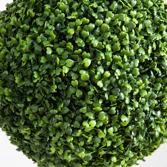 14” Artificial Boxwood Ball Topiary with Integrated Ground Stake UV Resistant - Tampa Home & Garden Store