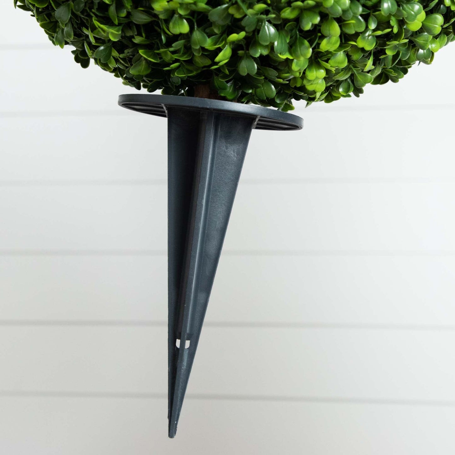 14” Artificial Boxwood Ball Topiary with Integrated Ground Stake UV Resistant - Tampa Home & Garden Store