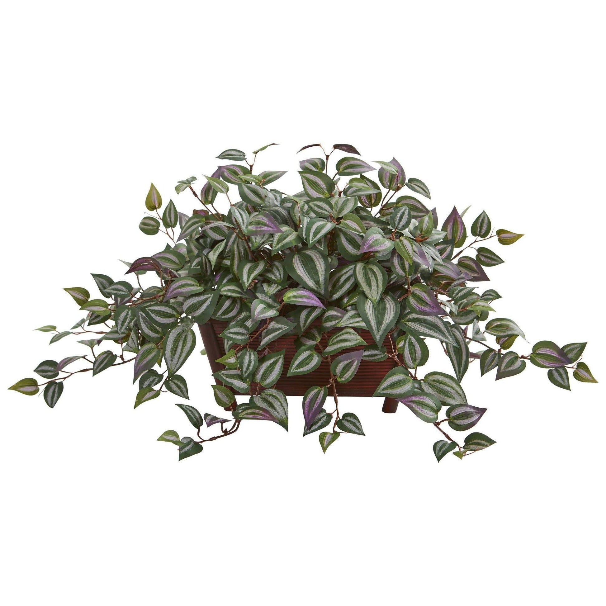 14" Wandering Jew Artificial Plant in Decorative Planter" - Tampa Home & Garden Store