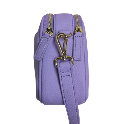 Genuine Leather Double Zipper Crossbody